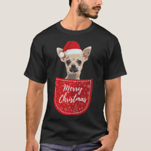 T-shirt Chihuahua, chien de Noël dans votre poche