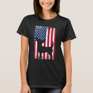 T-shirt Chihuahua Chien drapeau américain 4 juillet patrio