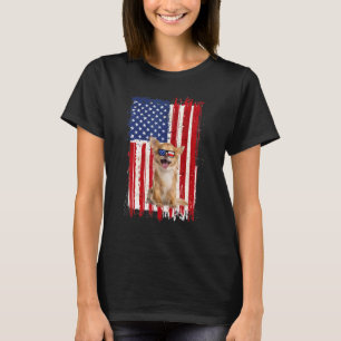 T-shirt Chihuahua Chien Drapeau américain Indépendance pat