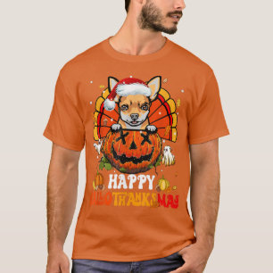 T-shirt Chihuahua Chien Hallothanksmas Halloween Merci