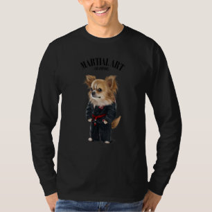 T-shirt Chihuahua Chien Judo Karate Master En Judogi Noir