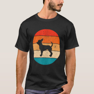 T-shirt Chihuahua Chien Maman Papa Papa Vintage Retro 2