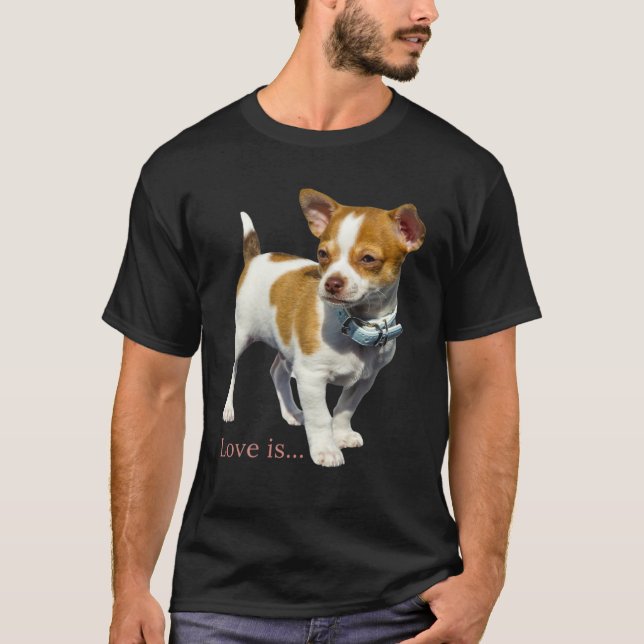 T-shirt Chihuahua Chien Maman Papa Tee Love Pet Chiuauaha  (Devant)