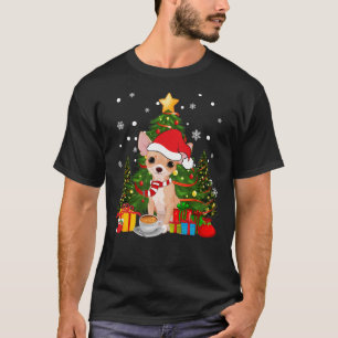 T-shirt Chihuahua Chien Noël Est Café Cadeau Arbre Léger