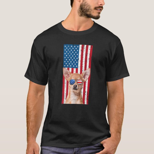 T-shirt Chihuahua Chien Pour Hommes Garçons Brown Chiwawa  (Devant)