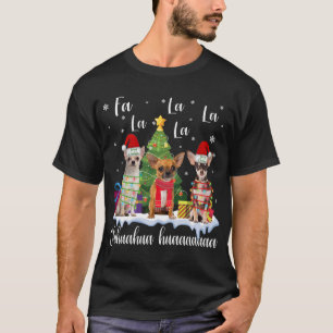 T-shirt chihuahua chien xmas fa la la drôle horrible chris