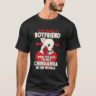 T-shirt Chihuahua Chihuahueã±O Qui a Besoin d'un Ami Quand
