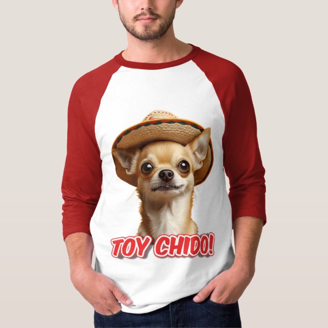 T-shirt Chihuahua con Sombrero Toy Chido! (Devant)