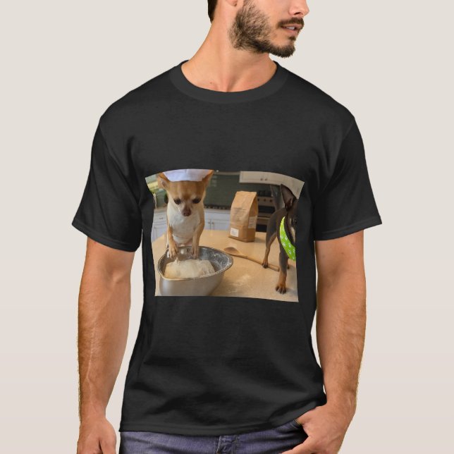 T-shirt Chihuahua cooking (Devant)
