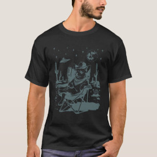 T-shirt Chihuahua Cowboy Drôle de Chien Mème UFO Western
