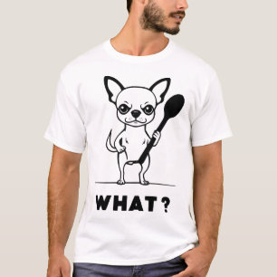 T-shirt Chihuahua Cuillère Surprise Drôle D'Art De Chien