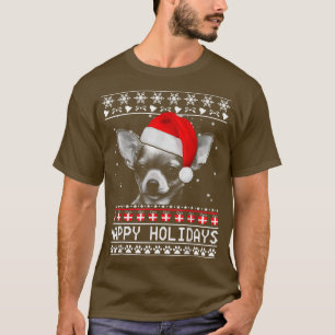 T-shirt Chihuahua Cute Joyeuses Fêtes Amoureux des chiens