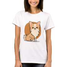 Chihuahua de dessin animé aux longs poils mignon