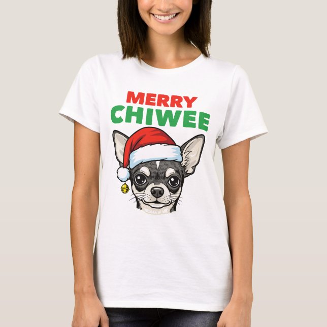 T-shirt Chihuahua de Noël (Devant)