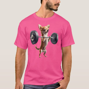 T-shirt Chihuahua Deadlift Poids levant Drôle Fitness Trav