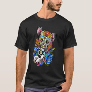 T-shirt Chihuahua Dia De Los Muertos Chien Mexicain Sugar