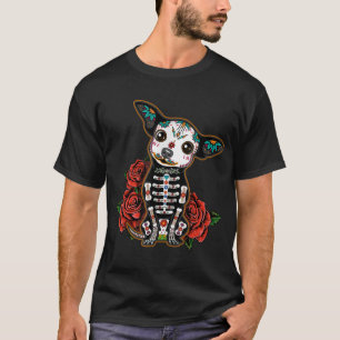 T-shirt Chihuahua dia de los muertos jour de la mort Chien