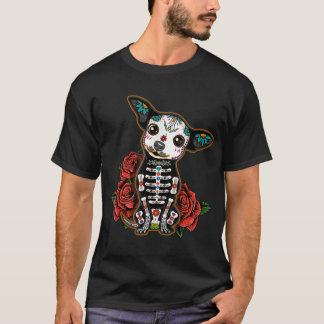 T-shirt Chihuahua dia de los muertos jour de la mort Chien