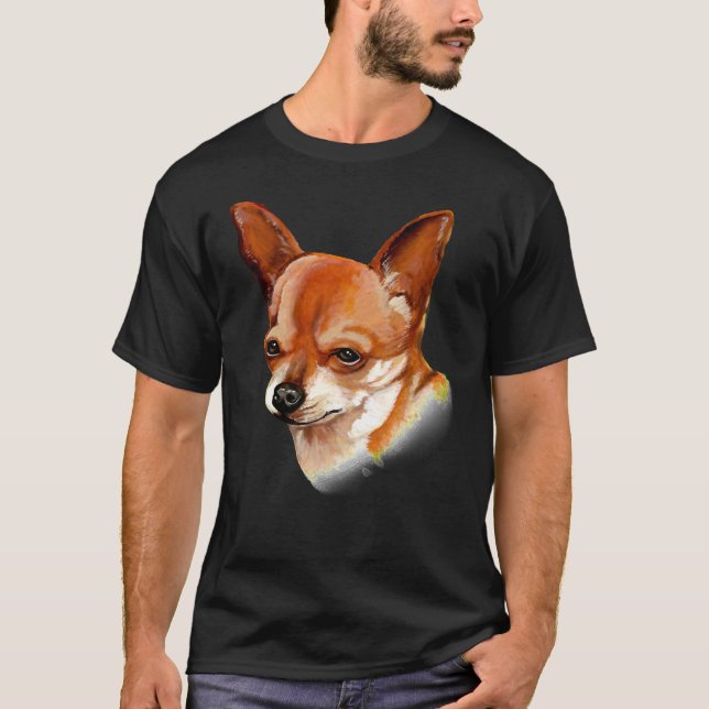 T-shirt Chihuahua Dog Aime Être Avec Son Peuple (Devant)