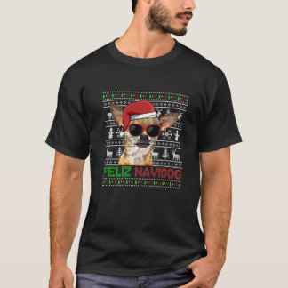 T-shirt Chihuahua Dog Feliz Navidog Funny Christmas