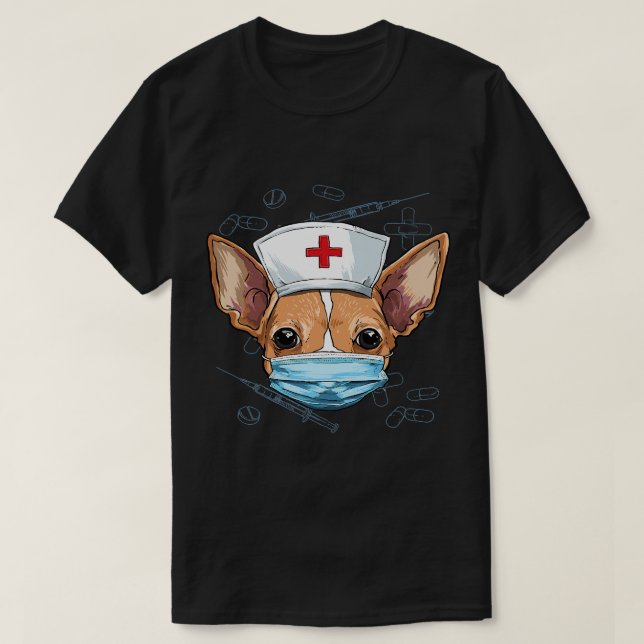 T-shirt Chihuahua Dog Nurse RN Nursing School Graduation (Design devant)