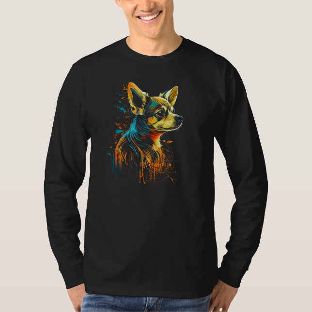 T-shirt Chihuahua Dog Owner Chihuahuas Graffiti Style Grap (Devant)