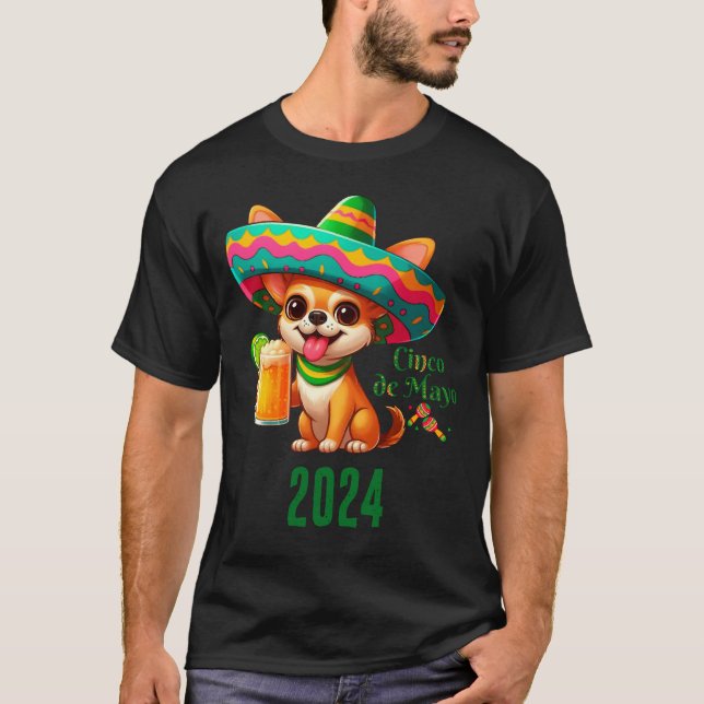 T-shirt Chihuahua du Cinco De Mayo (Devant)