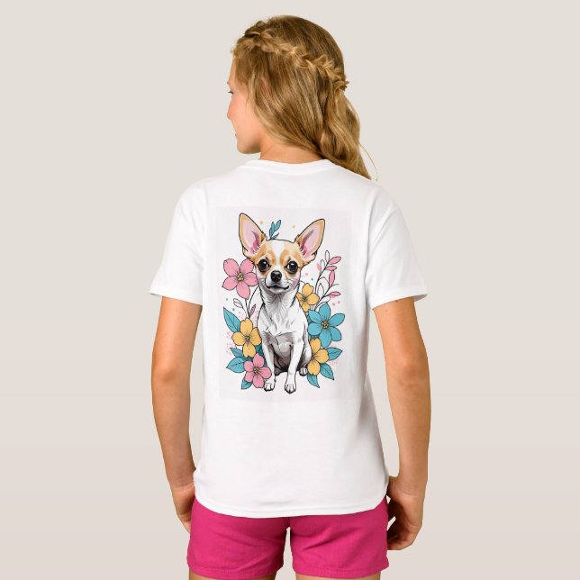 T-shirt Chihuahua du printemps (Dos entier)
