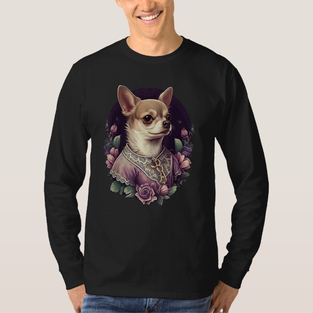 T-shirt Chihuahua  English Lady Women Dress Dog Great Brit (Devant)