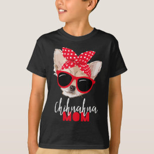 T-shirt Chihuahua Funny Chien Maman Lunettes de soleil Amo