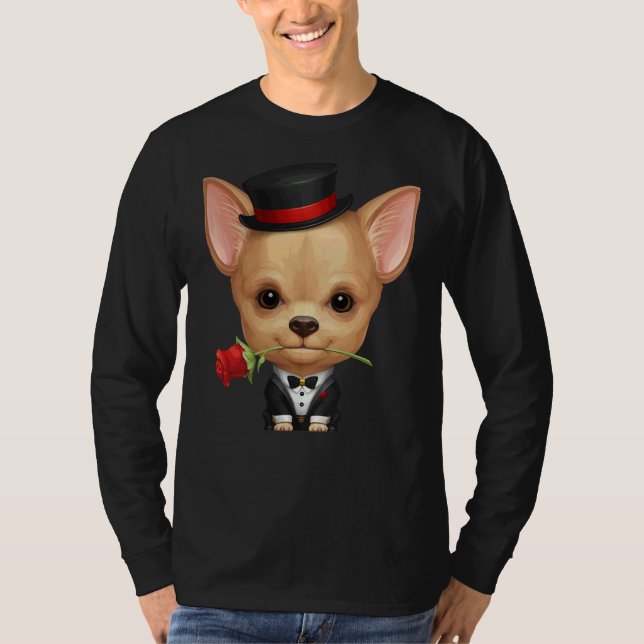 T-shirt Chihuahua Gentleman (Devant)