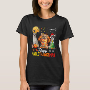 T-shirt Chihuahua Hallothanksmas Halloween Thanksgiv