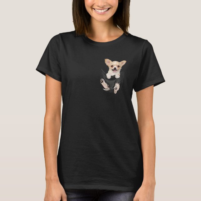 T-shirt Chihuahua In Your Pocket Dogs Tee (Devant)