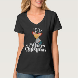 T-shirt Chihuahua Joyeux Noël pour chien