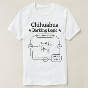 T-shirt Chihuahua Logique de l'écorce Drôle Chien Chien Ch