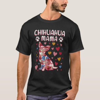 T-shirt Chihuahua Lover - Fleurs Chihuahua Mama
