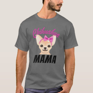 T-shirt Chihuahua Mama Funny Pomme Head Chihuahua Maman Ch