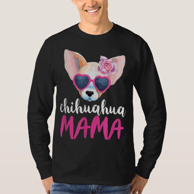T-shirt Chihuahua Mama Pour Femmes Cadeau Chihuahua Maman (Devant)