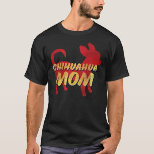 T-shirt Chihuahua Maman Retro Style déstressé