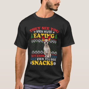 T-shirt Chihuahua Mauvais Noël Ils Voient Que Vous Mangez