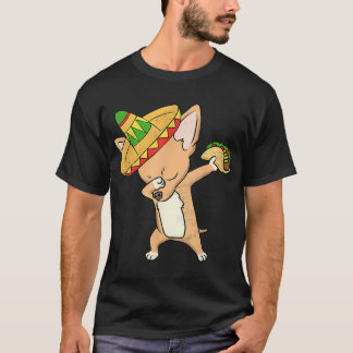 T-shirt Chihuahua Mexicain Drôle de Chien Taco Dabbing Cin