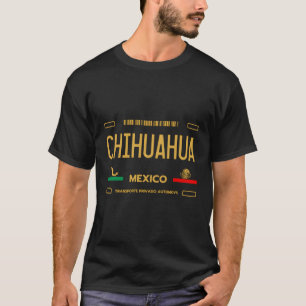 T-shirt Chihuahua Mexique Plaque de licence Esthétique Chi