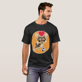 T-shirt Chihuahua mignon jouant avec son ballon