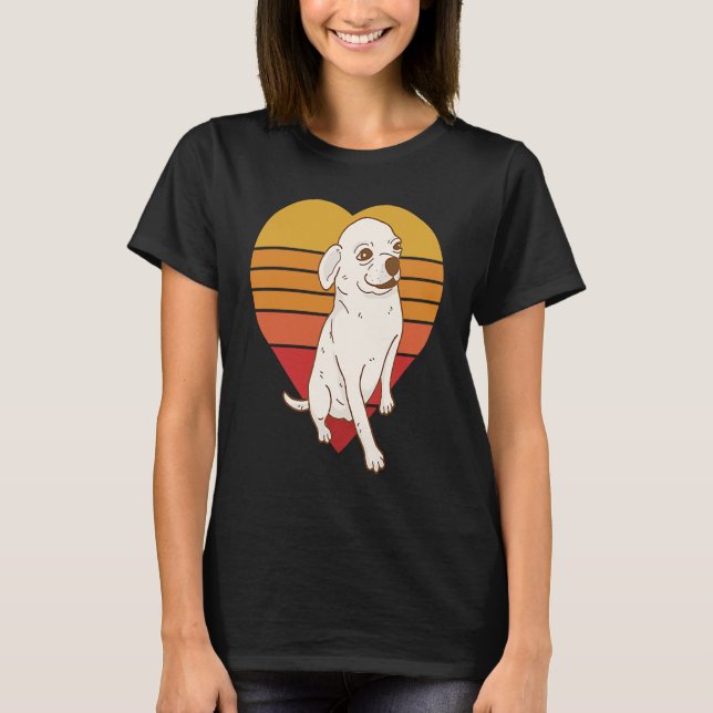 T-shirt Chihuahua Mignon Vintage (Devant)