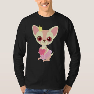T-shirt Chihuahua mignonne Chien I Chien J'aime les filles