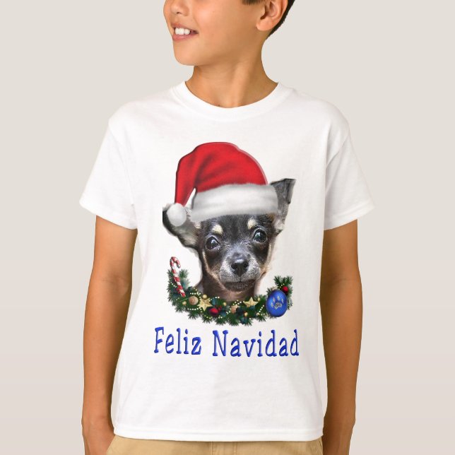 T-shirt Chihuahua Noël (Devant)
