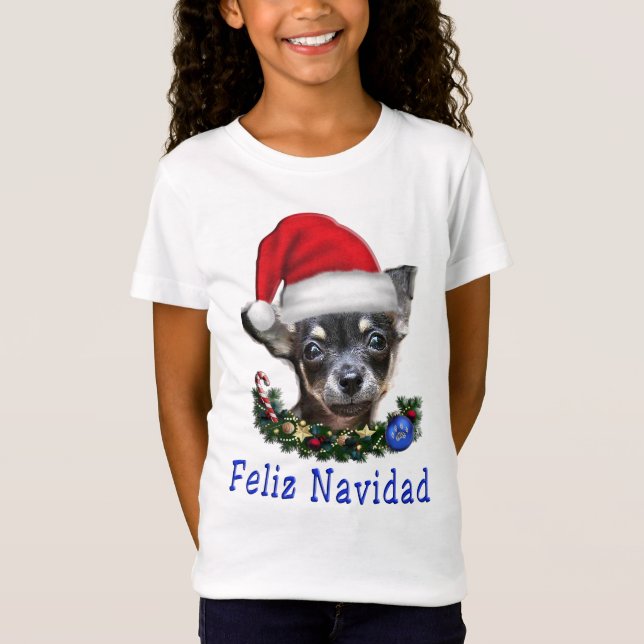 T-Shirt Chihuahua Noël (Devant)