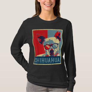 T-shirt Chihuahua Obama Poster Vintage Chiwawa Amoureux de