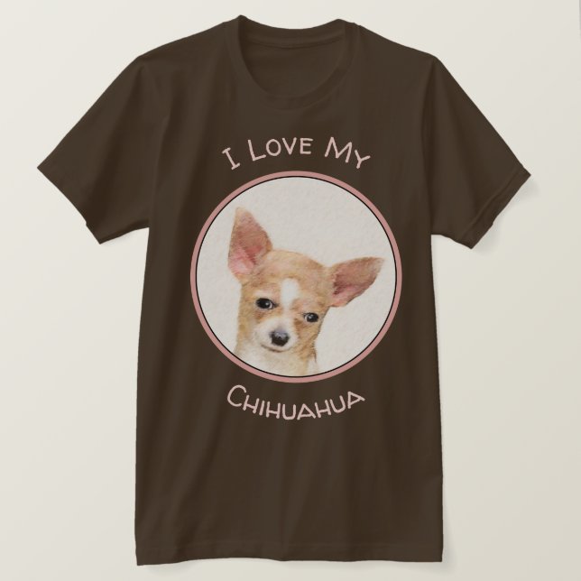 T-shirt Chihuahua Peinture - Cute Original Chien Art (Design devant)