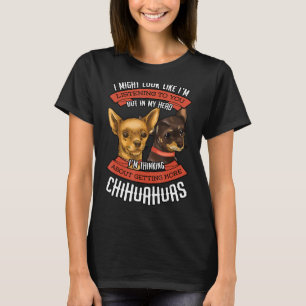 T-shirt Chihuahua Penser à l'Amoureux des animaux de race